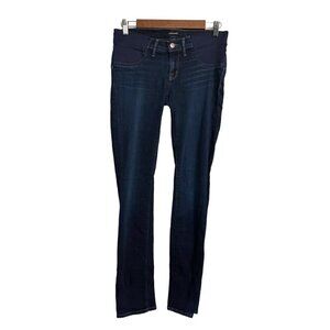 J Brand Womens Dark Wash Stretch Low Rise Skinny Maternity Jeans Size 27